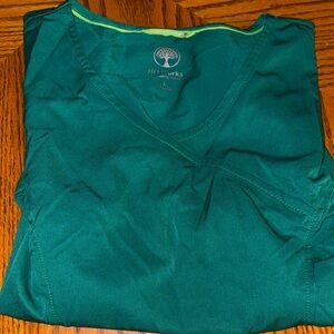 Healing Hands Jade Green Scrub Top